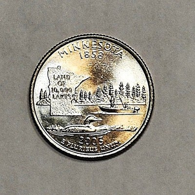 2005 D Minnesota Quarter Multi Cud Error, Double Die, Eye