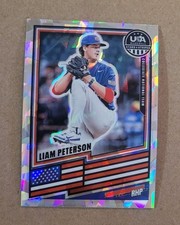 2026 Panini Stars & Stripes Silver 08/25 Cracked Ice Liam Peterson