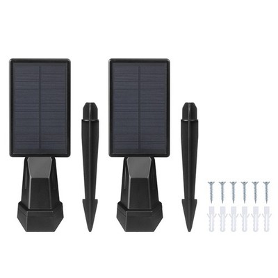 2x Solar Garden Spotlights Outdoor Waterproof 5 LEDs 2-in-1 Solar In-Ground SET