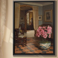 Elegant Floral Still Life Oil Painting Canvas Print Vintage Wall Art Decor