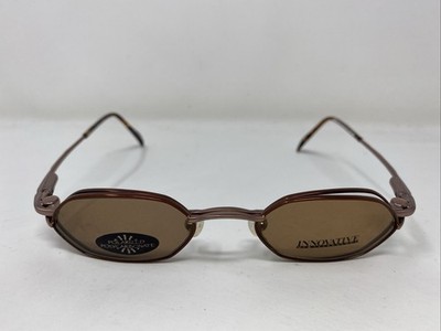 Innovative IMF370 Copper/Brown 45-19-140 Metal Eyeglasses Frame w/ Clip-on PZ34
