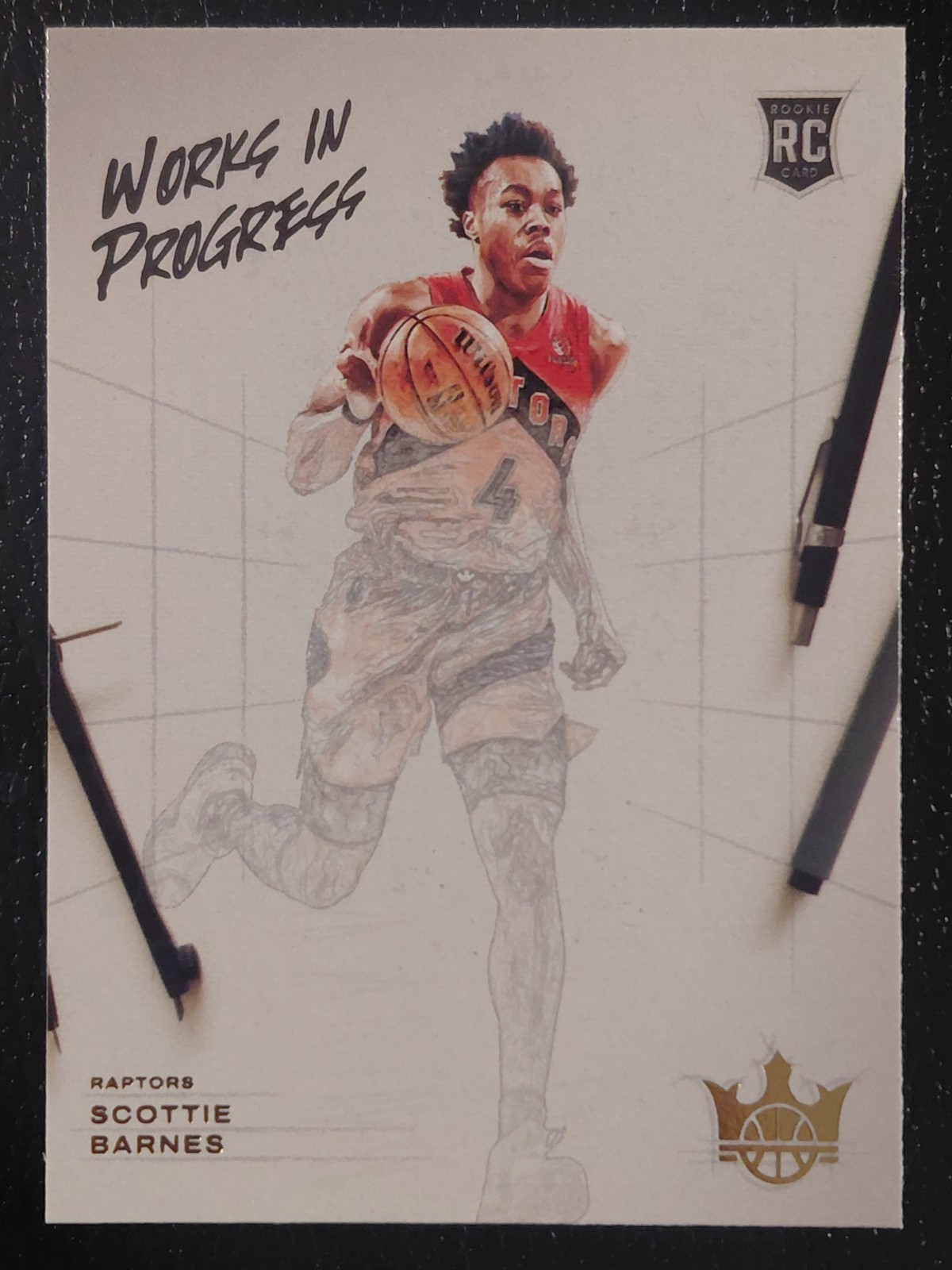 2021-22 Panini Court Kings Works in Progress Scottie Barnes RC Rookie #6