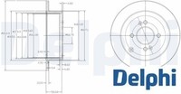 2X Bremsscheibe Delphi BG4097 2 Bremsscheiben Hinterachse Hinten