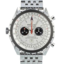 Breitling Chronomatic A41360 43mm Silver Dial Stainless Steel 2008 Box & Papers