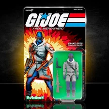 Snake Eyes Arctic Gear GI Joe Action Figure ReAction+ 1/18 O-Ring Design