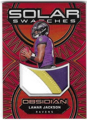 paledusk obsidian 新品、未開封 2024 Panini Obsidian - Solar Swatches Lamar Jackson #SS-LJN Red