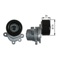 Riemenspanner Keilrippenriemen Gates T39155 Passend FÜR Nissan Spannarm