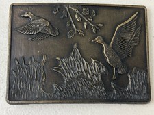 Duck Hunter Belt Buckle Sportsman Wetlands Bird Hunting Nature Vintage RJ