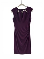Women's Eliza J Purple Sleeveless Embellished Sheath Dress Size 4