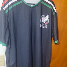 Mexico National Team Soccer Fan Jersey Shirt Black Green White Red L