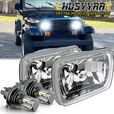 New For 1986-1995 Jeep Wrangler Yj 1984-2001 Cherokee Xj 5x7 7x6 Led Headlight