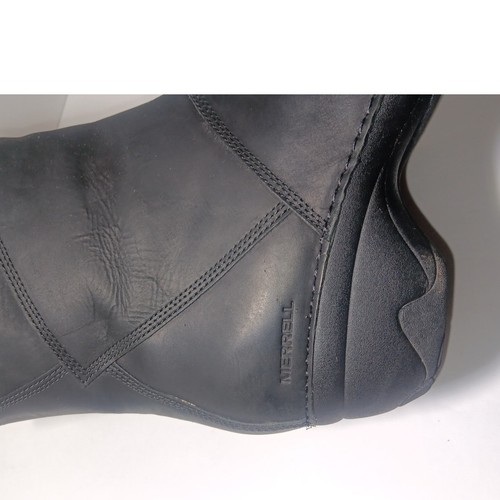 Merrell Stivali Donna Pelle Nera Zip 10 Performance Calzature Casual Comfort - Foto 6 di 7