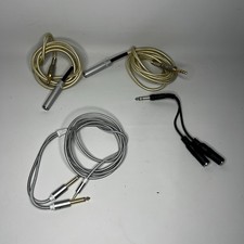 Lot of Audio Cables Adapters Gold/Silver Braided 1/4 3.5mm Jacks