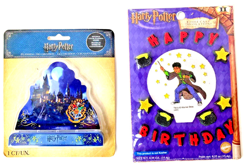 Wilton Harry Potter Icing Birthday Cake Topper + LED LightUp Hogwarts PARTY