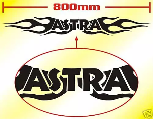 Vauxhall Astra Flames Text Sunstrip Tattoo
