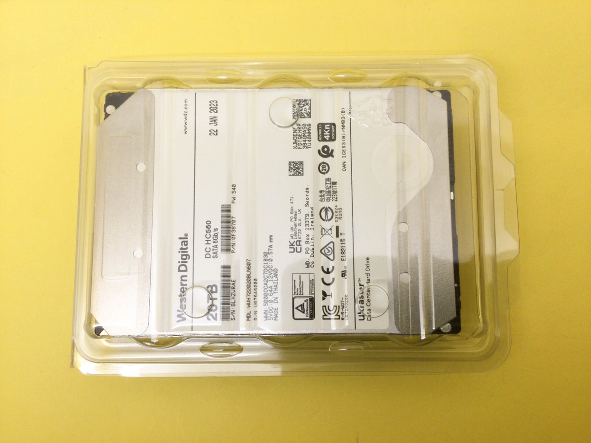 Western Digital DC HC560 20TB 7200 RPM SATA 6Gb/s 3.5in HDD