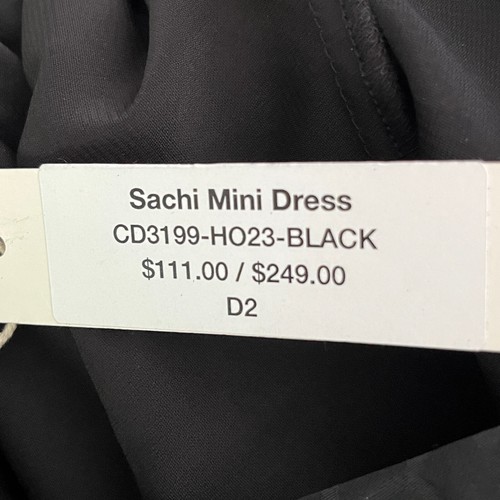 For Love and Lemons Sachi Babydoll Floral Jacquard Mini Dress S Black Party Date - Picture 11 of 15