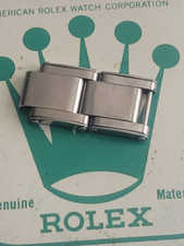 Rolex 100 genuine vintage 19 or 20mm riveted style Steel 2 US solid C I links