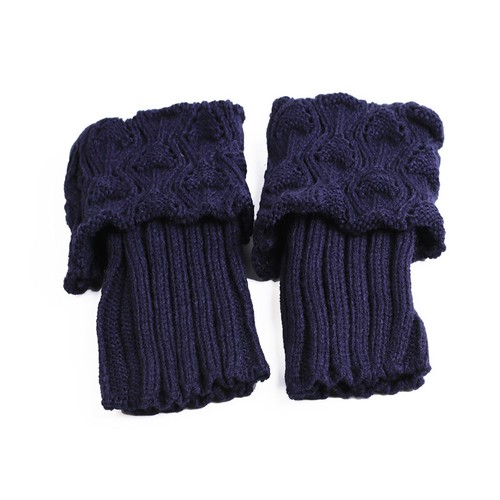 Neu Damen-Stiefelüberzieher warm halten Socken solide Winter gehäkelte Stulpen Einheitsgröße - Bild 3 von 25
