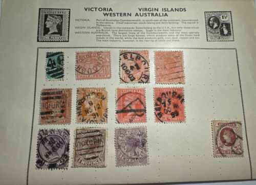 VINTAGE STAMP LOT ON PAGES- British Empire Western Australia New Zealand ST-312 - Picture 2 of 21
