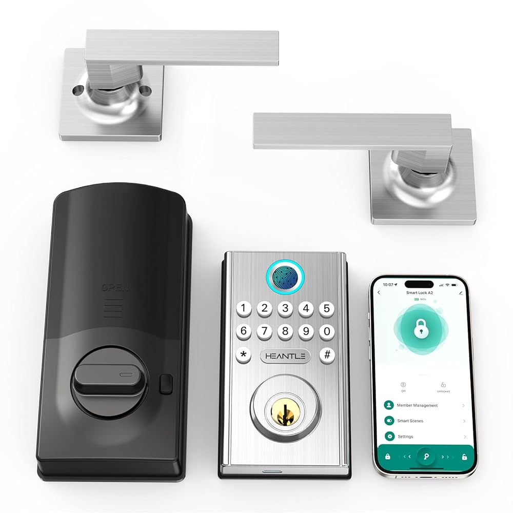 Smart Home Lock Smart WiFi Front Door Lock - Fingerprint, Keypad, Alexa ...