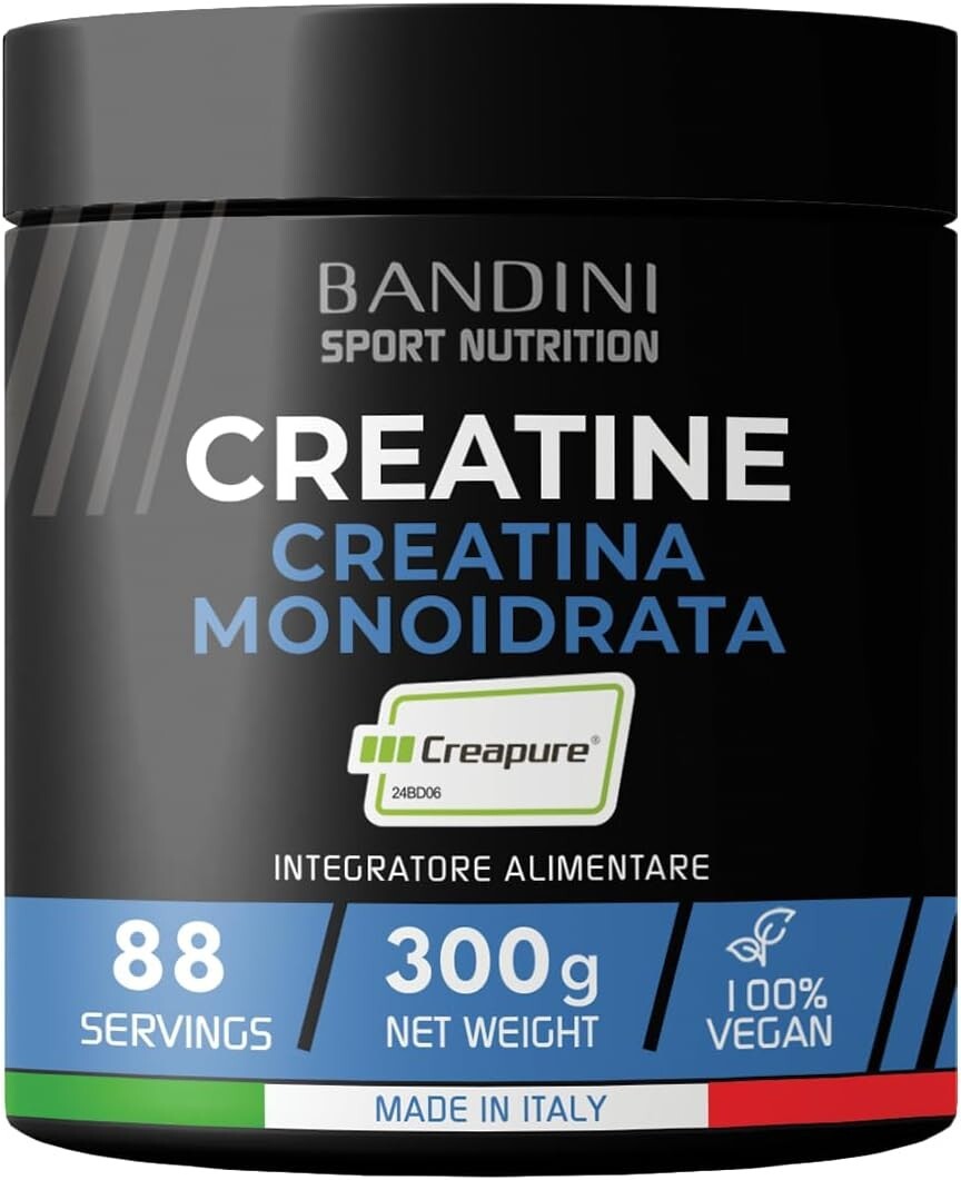 Bandini® Creatina CREAPURE® Monoidrata in Polvere Pura - Include Dosatore