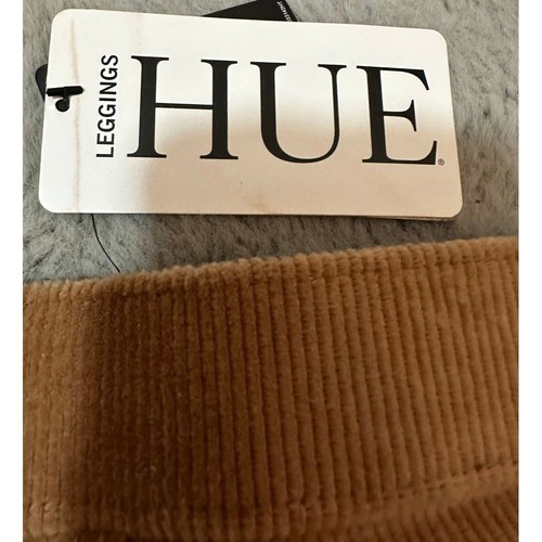 HUE Tan Corduroy Leggings Stretch Pants Skinny Casual Fall Winter Size S - Picture 6 of 8