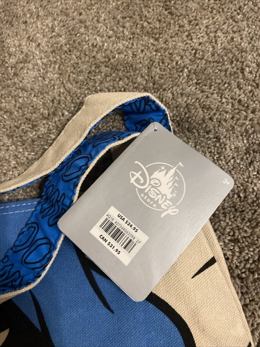 Disney Store Donald Duck Happy Angry Canvas Tote Bag Purse 13"x19" Retired NWT - Picture 3 of 5