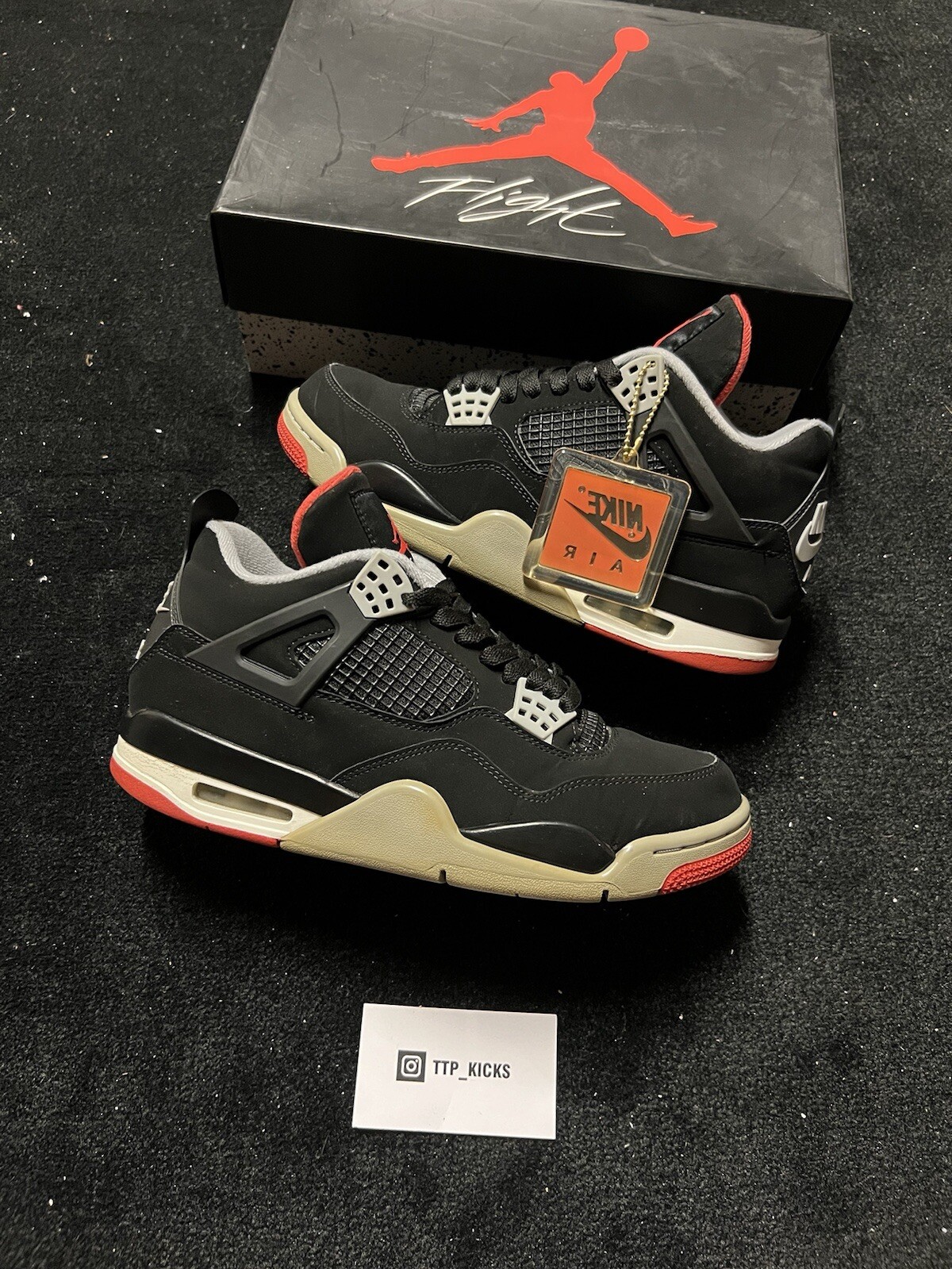 ✅Size 9.5 / Jordan 4 Retro OG Bred Black 2019 /308497-060/ Super Clean OG ALL✅✅