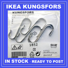 IKEA HOOKS KUNGSFORS 203.349.22 STAINLESS STEEL 6CM SET OF 5 BRAND NEW PARTS