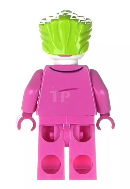 Lego MINIFIGURE The Joker - Dark Pink Suit, Open Mouth Grin Closed Mouth
