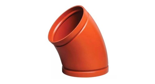 VICTAULIC W160011PF0 W11 PIPE 45 DEG ELBOW 16" GROOVED DUCTILE IRON