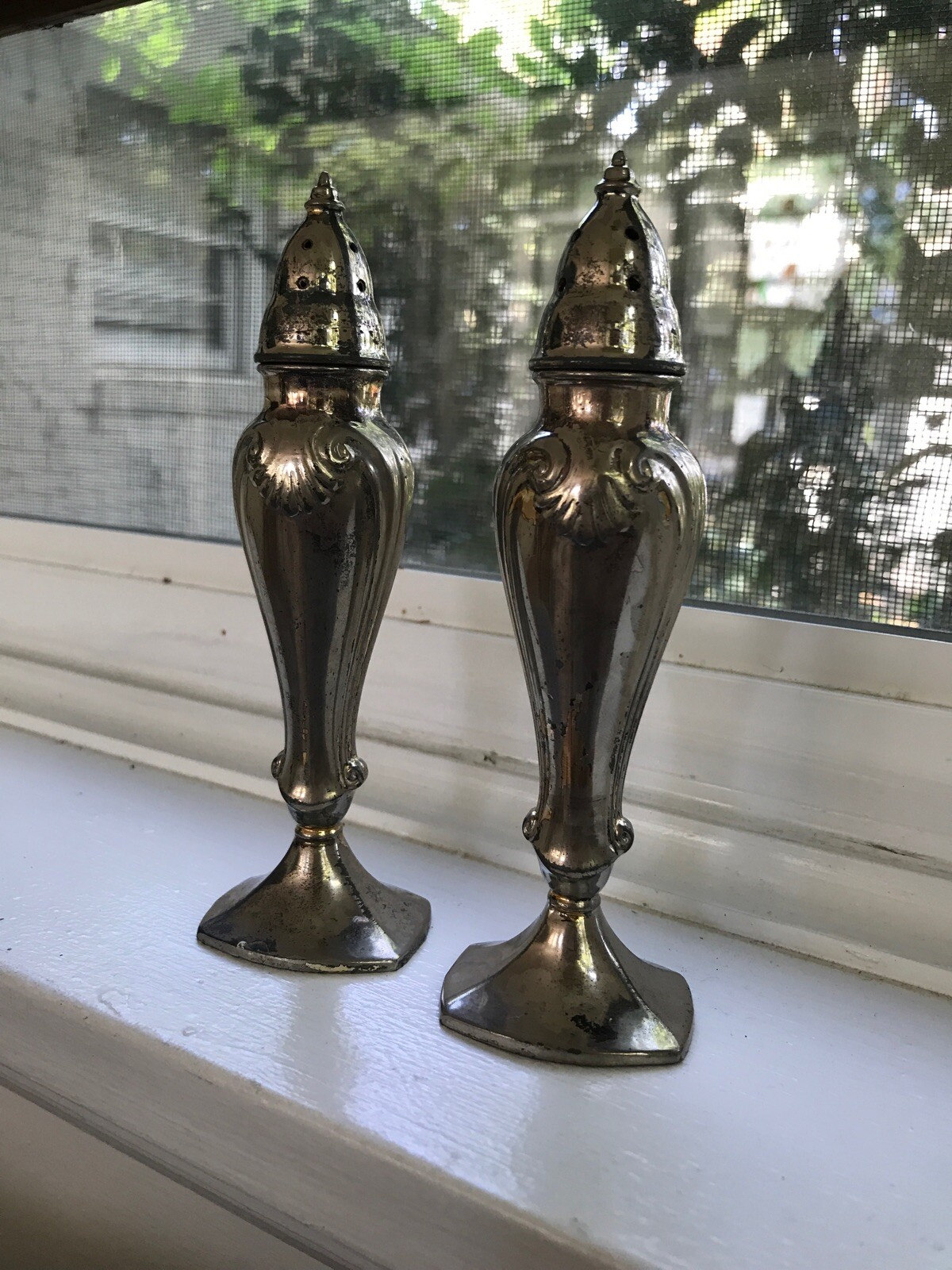 Vintage Silver Plated Salt and Pepper Shakers LA FRANCE REG Made in USA ...