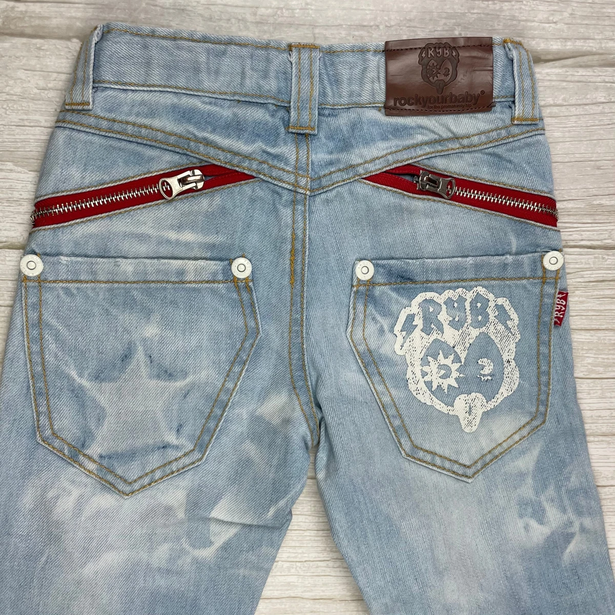 Rock Your Baby Bleach Boys Jeans Size 5