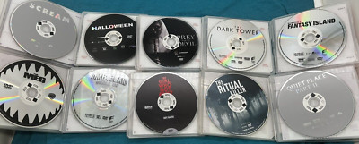 Ten Horror Movies - 10 Count Redbox DVD Lot - Discs & Cases - scream/halloween
