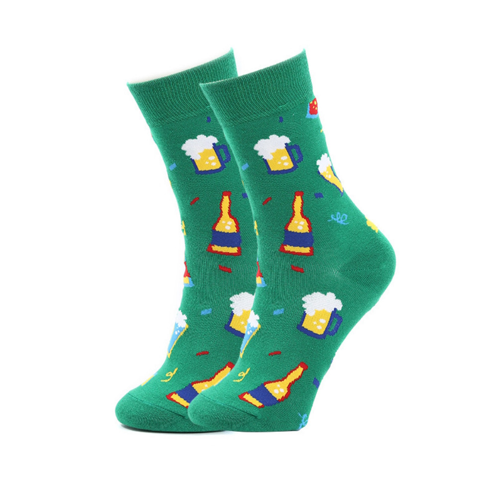Beer Sock Novelty Green Funny Unisex Size 38-45 UK 5-10.5 Noxxiez Soxxiez