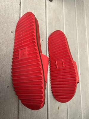 100% Authentic red Men’s FENDI slides. Good condition. Size 11 Fendi Red Rubber Slides Rosso Authentic size 11 Mens | eBay main image 2
