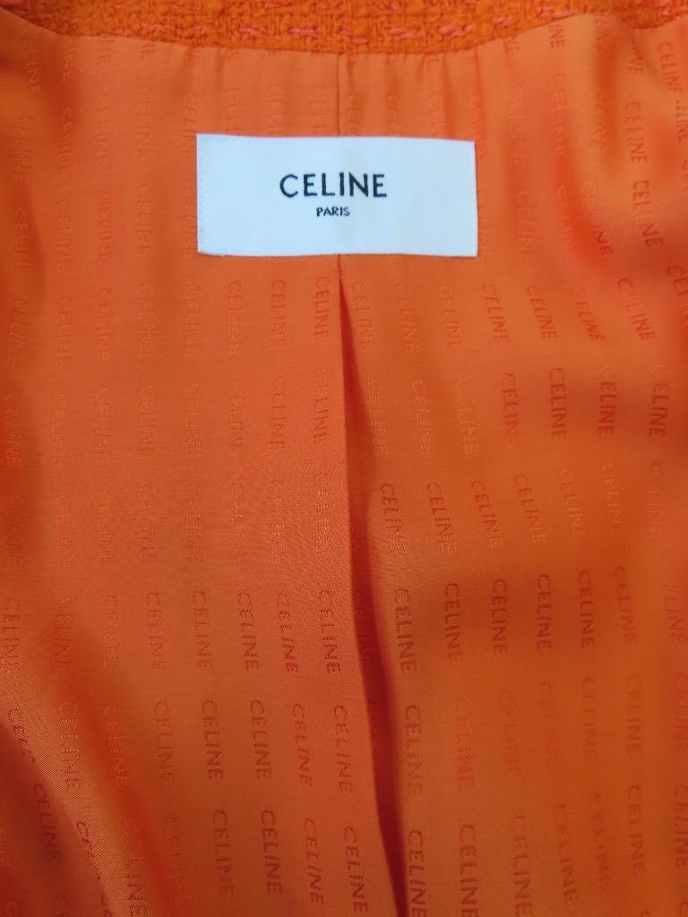 Celine★素敵！Spritz Orange Tweed Chasseur Blazer NWT Celine Spritz Orange Tweed Chasseur Blazer/Jacket F 38