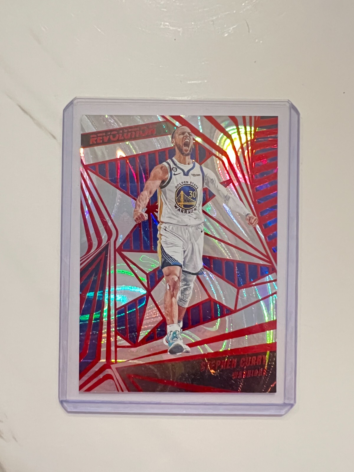 2023-24 Panini Revolution Basketball Stephen Curry Red Swirl #130/199 SP