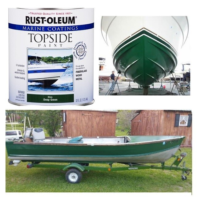 Boat Paint Marine Gloss Green Smooth Finish Wood Fiberglass Metal UV