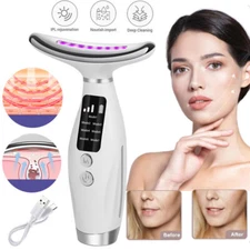 7 in 1 LED Face Massager Skin Tightening Anti-Wrinkle Neck Lifting Beauty Device