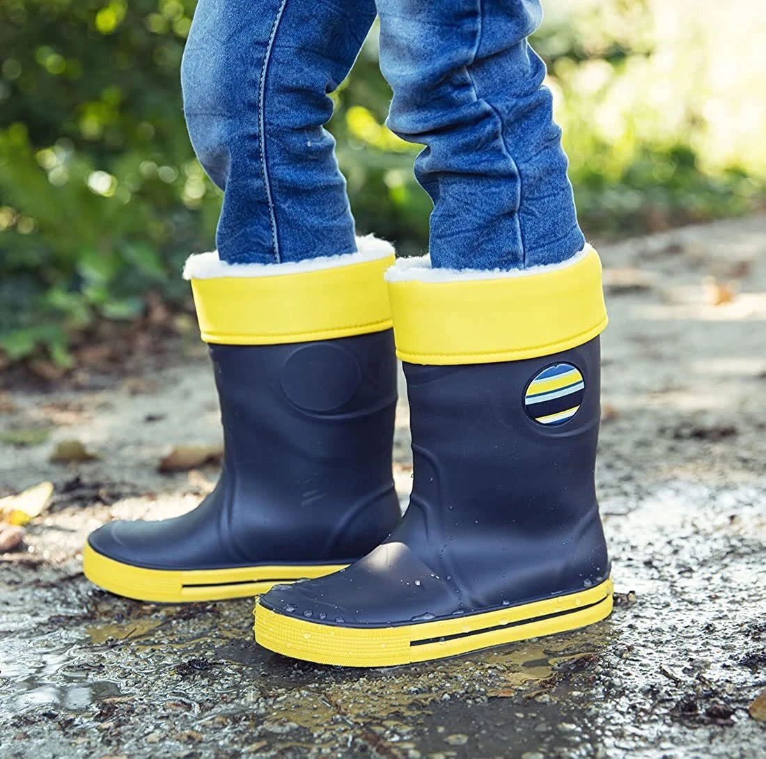 CLUB4BRANDS Bottes de Pluie pour Enfants Wellies avec Doublure