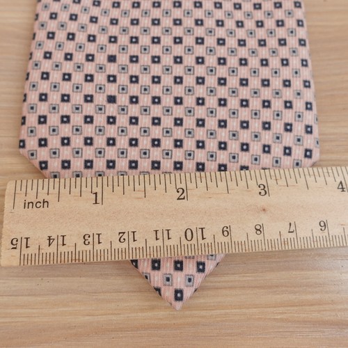 Foulard Tie Mens Black Pink Micro Silk Formal Casual Suit Dress Preppy Wide IZOD - Picture 6 of 8