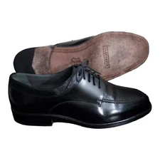 Florsheim Chilton Lace Up Oxfords Men's Size 9D Black Leather Made in Brazil