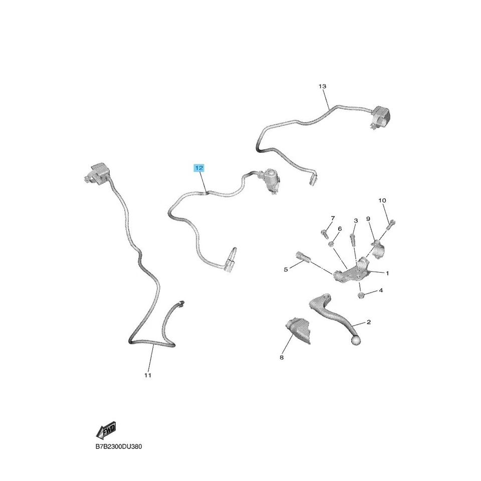 YAMAHA YZ250F 2020-2023 Genuine Handle Switch (Map Mode) B7B-83976-10-00 OEM - Image 4 of 4