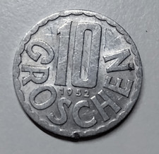 Moneta 10 groszy Republika Austrii 1952 ATS #4
