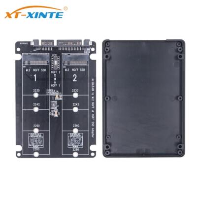 Double Port M.2 SSD to Sata 7+15 22PIN Adapter Card M.2 to 2.5''SATA3.0 Expansion