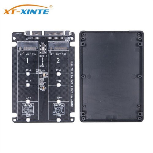 Double Port M.2 SSD to Sata 7+15 22PIN Adapter Card M.2 to 2.5"SATA3.0 Expansion - 第 1/10 張圖片