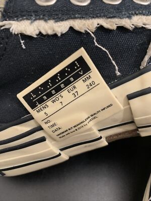 やーしゃ Vessel x Yohji Yamamoto Low Top Canvas Sneakers Black Men 5 Wmns 7