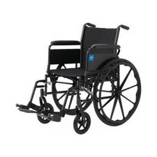 K3 Guardian 18" Wide Wheelchair w/ Full-Length Arms Swing-Away Footrests, Each